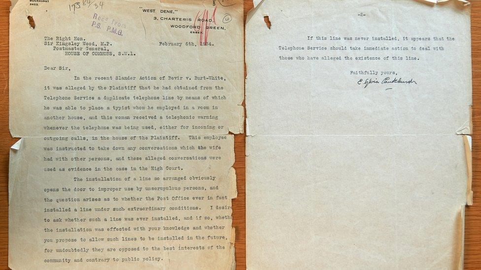 Pankhurst's letter