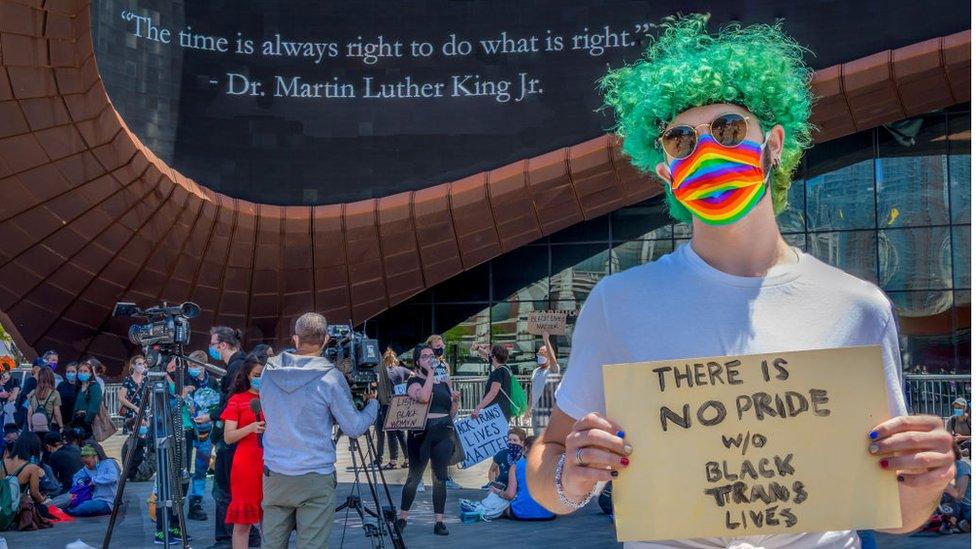 the Black Trans Lives Matter protest in Brooklyn