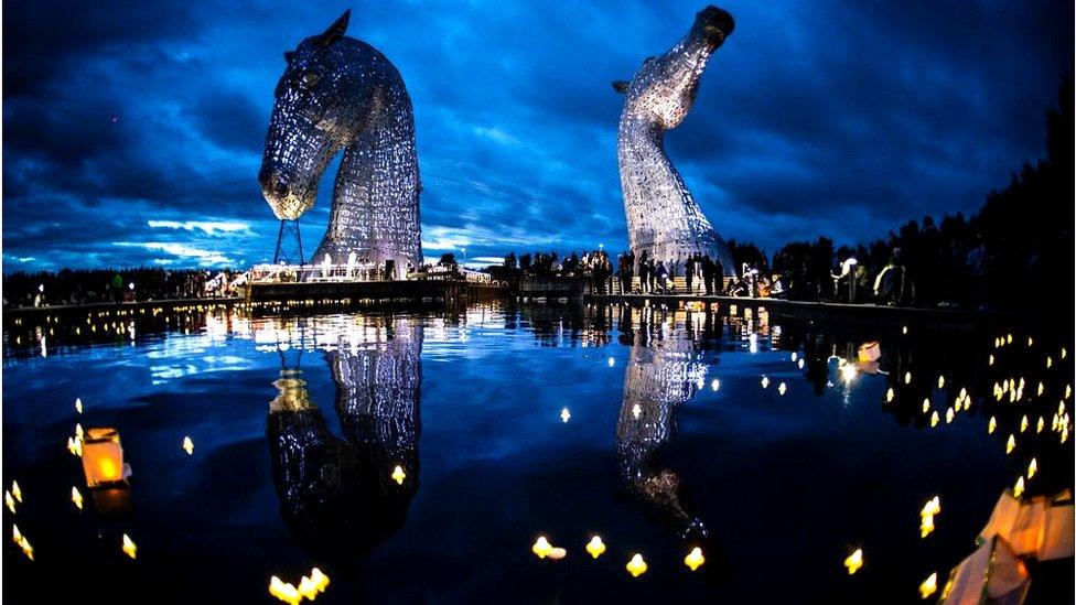 Service at The Kelpies