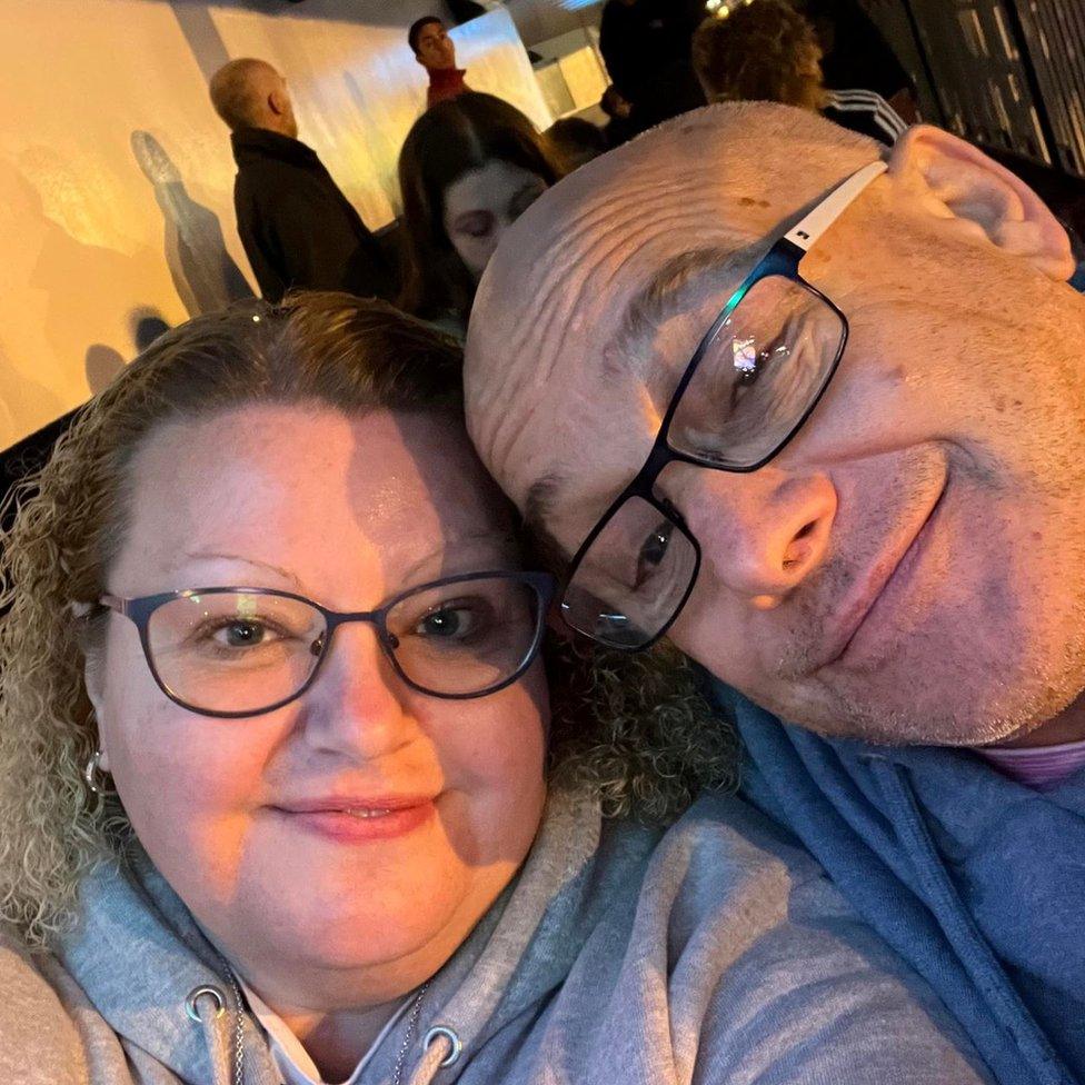 Jayne and Paul Banks on the log flume roller coaster at Great Yarmouth's Pleasure Beach