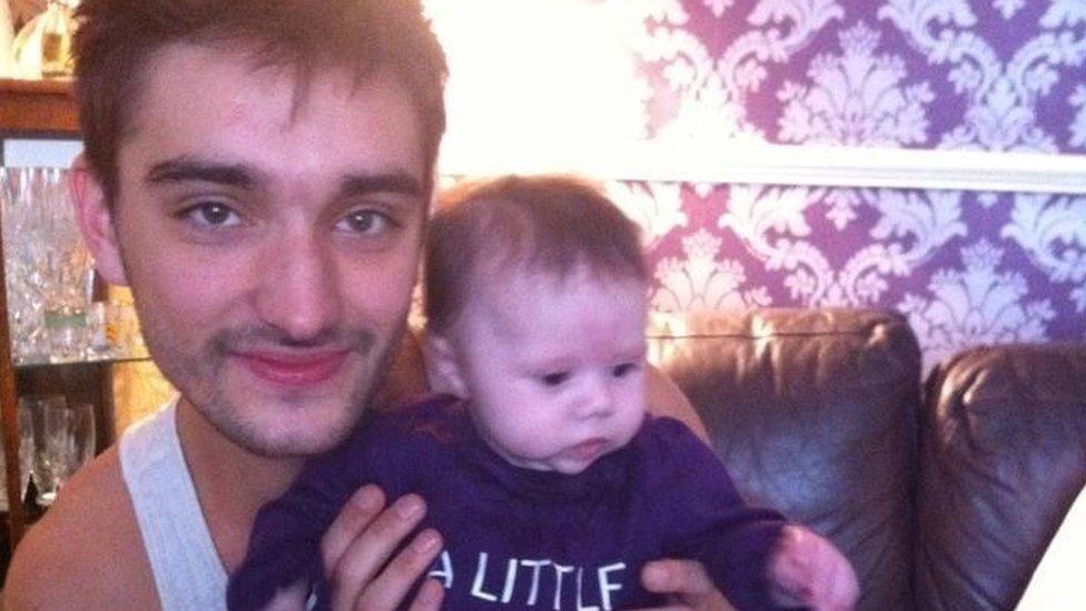 Tom Parker and baby Rosie