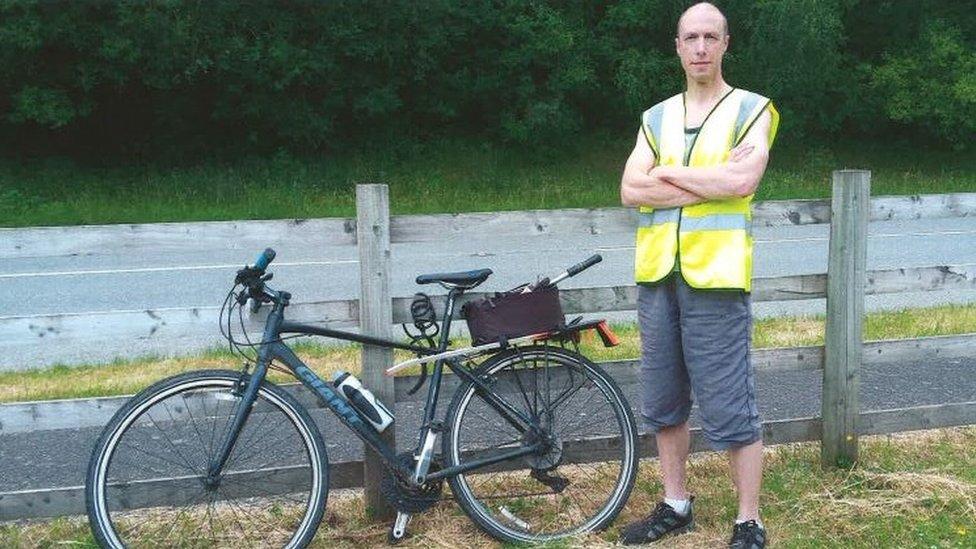 Dave Pugh with his bike