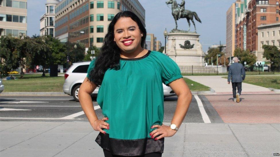 An undated handout photo shows newly appointed White House staff member Raffi Freedman-Gurspan posing for a photo at Thomas Circle in Washington DC, USA