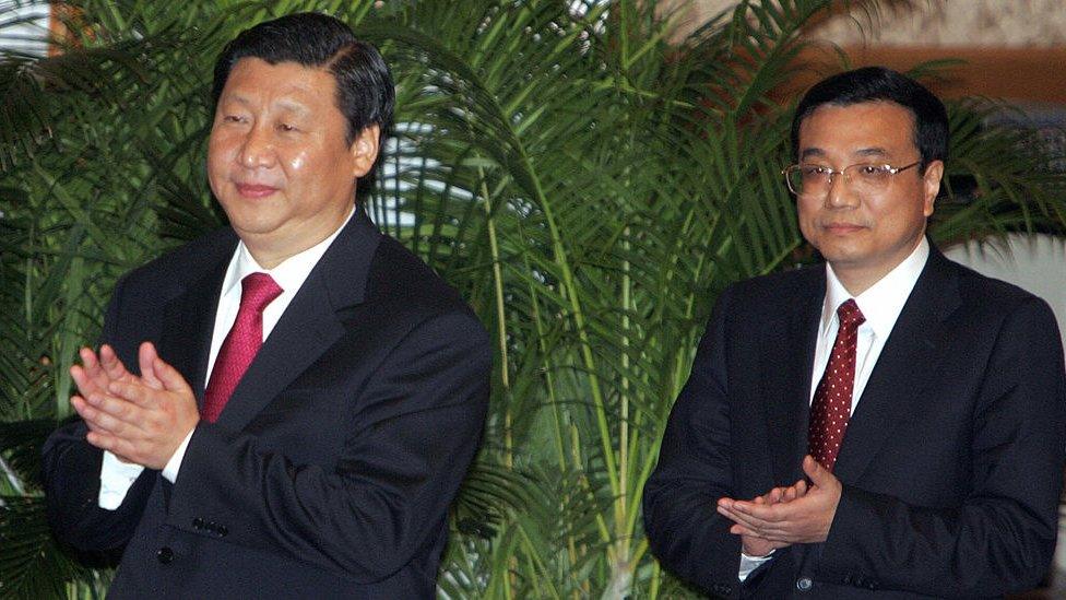 Xi Jinping (L), Li Keqiang, 2007