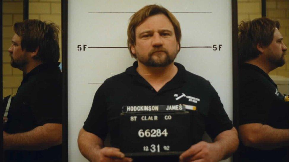 A 1992 mugshot of Hodgkinson