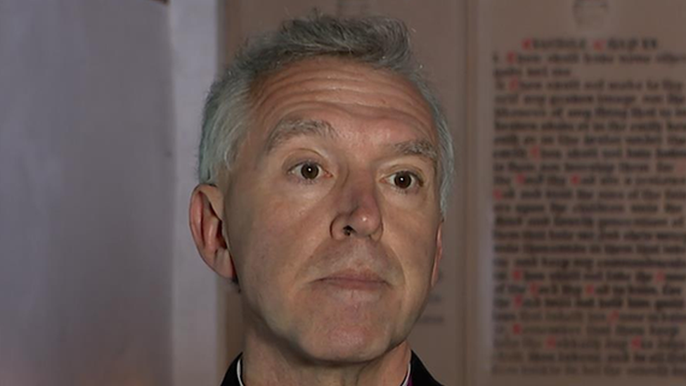 Archbishop Andrew John at St Tysilio's Church, Menai Bridge