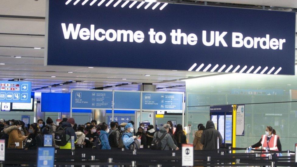 UK Border in Heathrow Airport