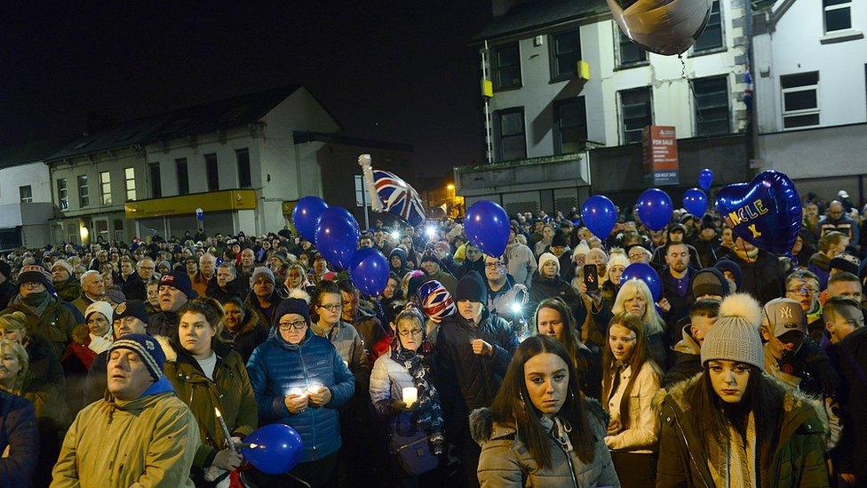 A large vigil was held at the site of Mr Ogle's murder on Wednesday evening