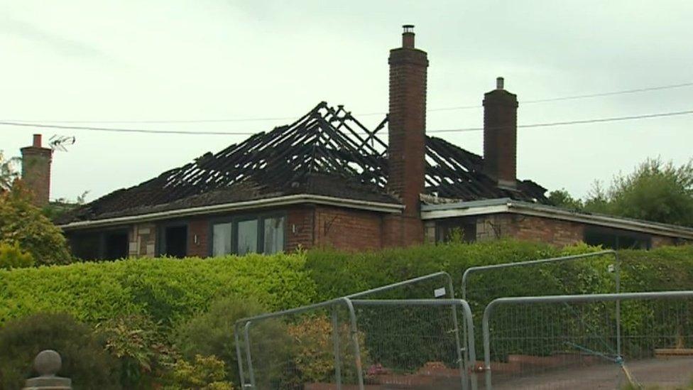 Fire damage at house in Buckley