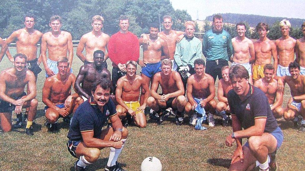 Maidstone squad pictured in training in 1989