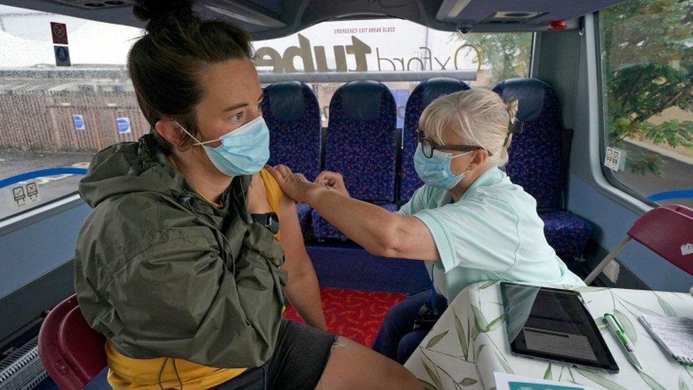 vaccine on a bus