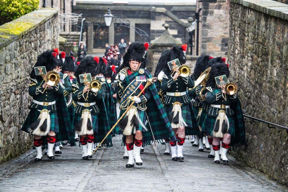 The band of 6th Battalion and 7th Battalion of the Royal Regiment of Scotland