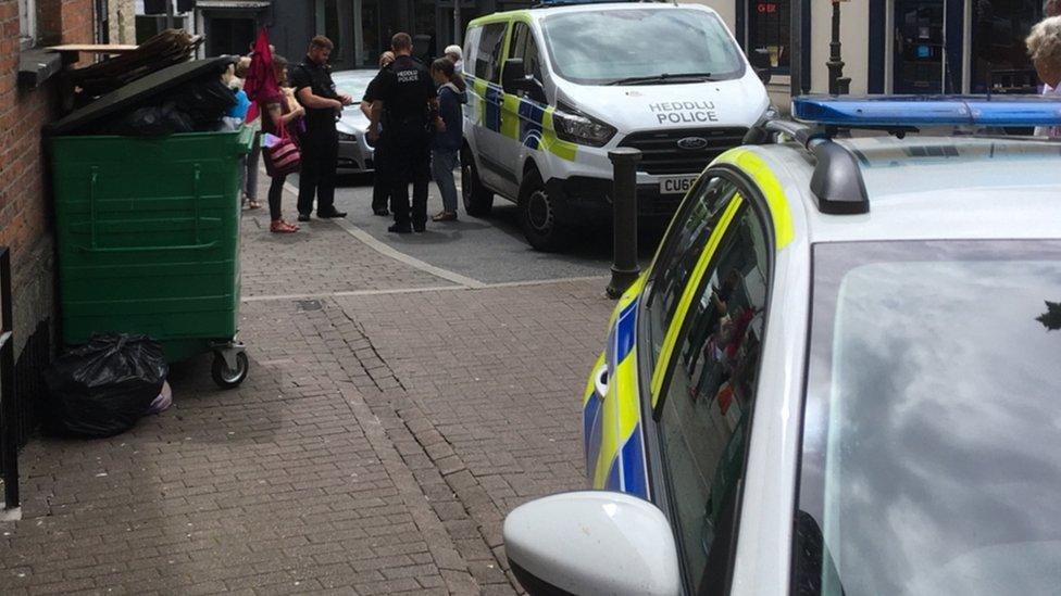 Dyfed Powys Police at an Extinction Rebellion protest