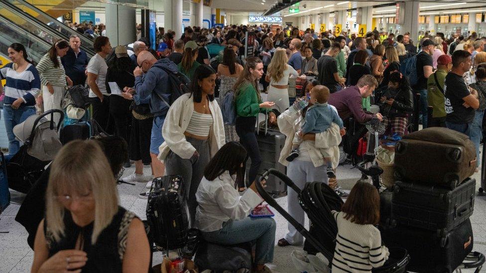 People stranded at Gatwick airport