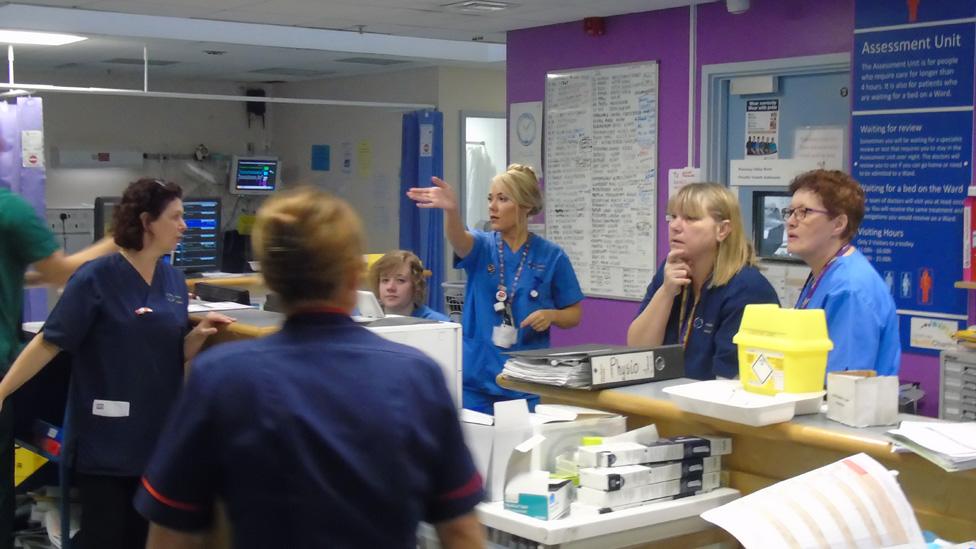 A&E department at Cardiff Hospital