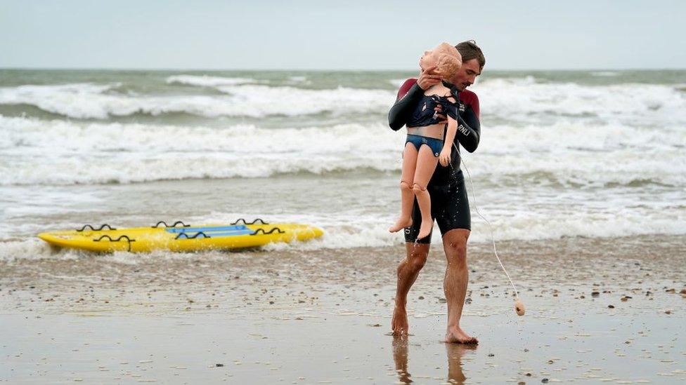 Training drill in Camber Sands