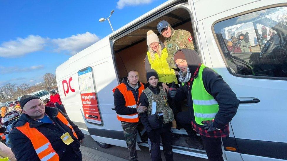 Anthony Walker at the Polish-Ukraine border