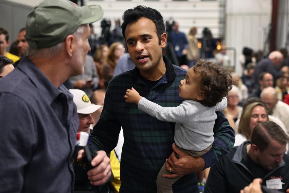 Vivek Ramaswamy in Iowa City