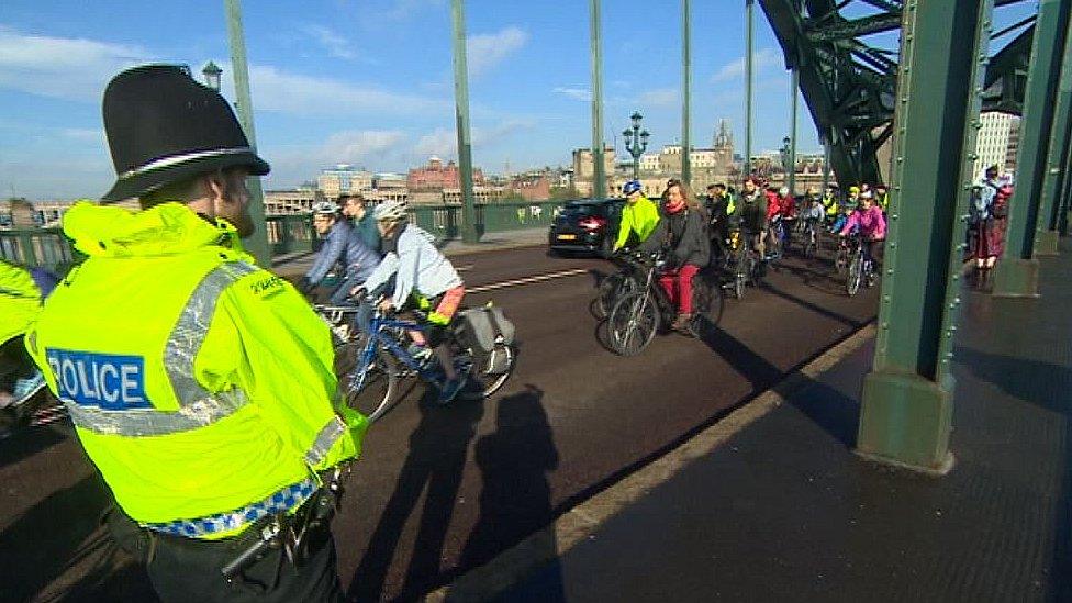 Extinction Rebellion protest in Newcastle