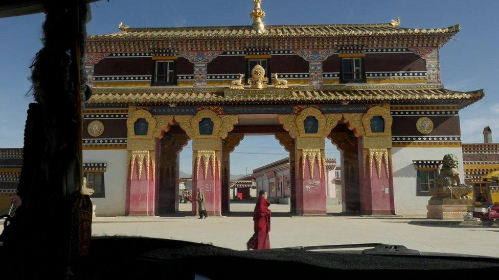 Facade of Kirti Monastery as filmed by a BBC crew in October 2015