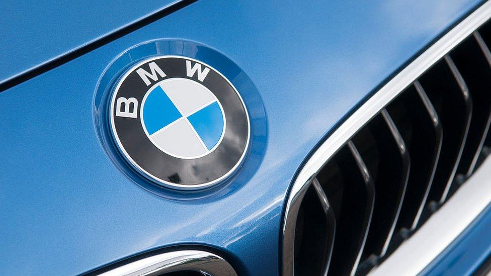 The bonnet and badge of a BMW