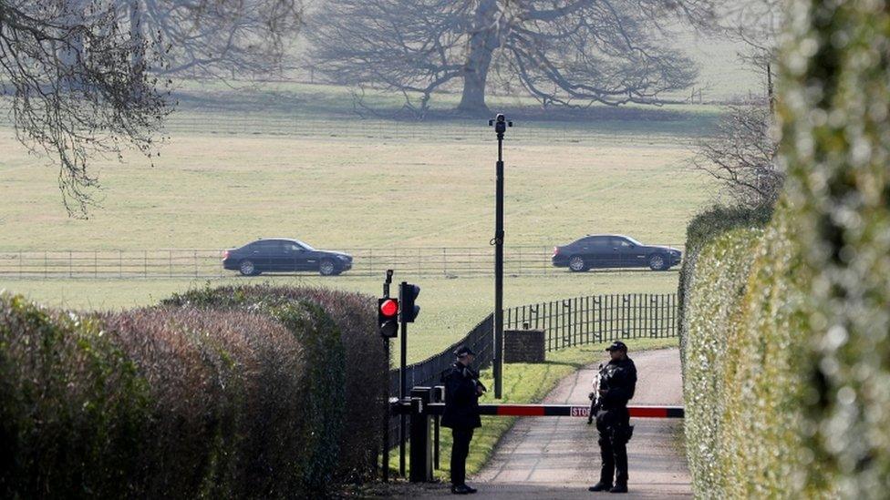 Armed police outside Chequers