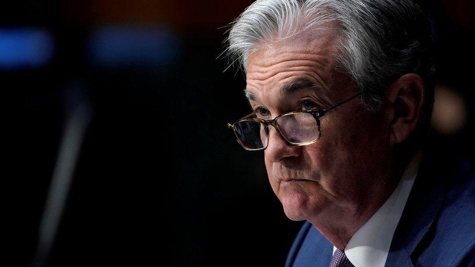 Chairman of the Federal Reserve Jerome Powell listens during a Senate Banking Committee hearing on "The Quarterly CARES Act Report to Congress" on Capitol Hill in Washington, U.S., December 1, 2020.