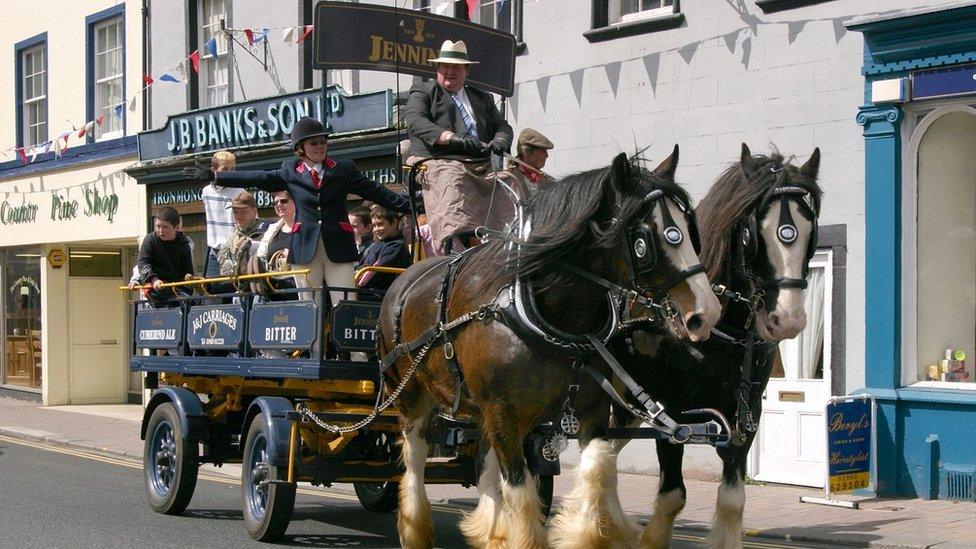 Jennings dray at the Cockermouth Georgian Festival