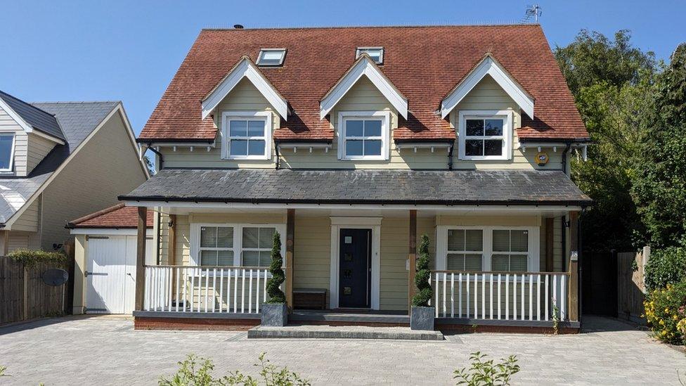 A weatherboarded house in West Mersea, Essex