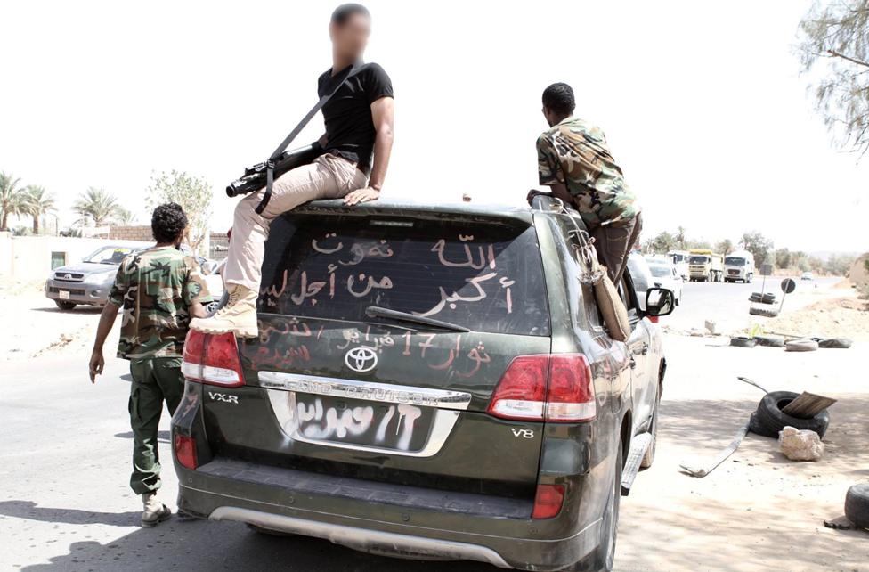 Rifle being captured in Libya