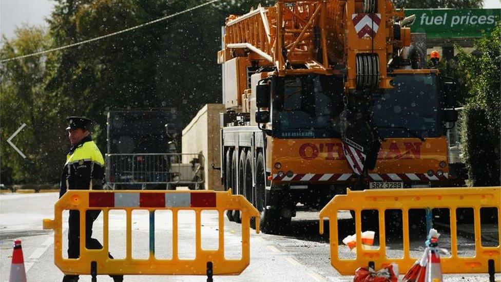 One week on: The scene of the explosion at the petrol station