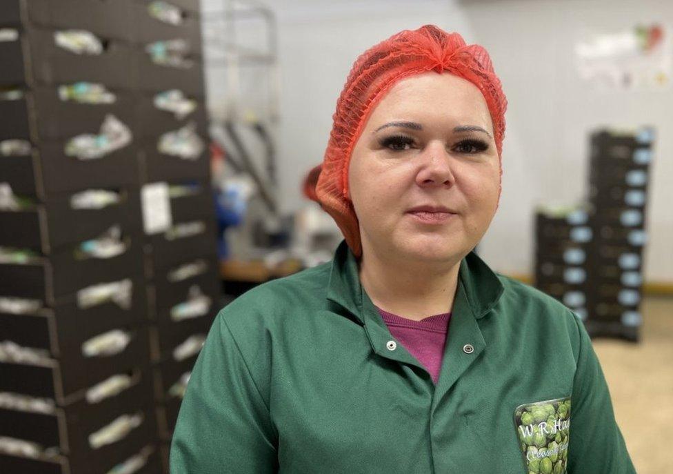 Magda, a worker at WR Haines in Gloucestershire