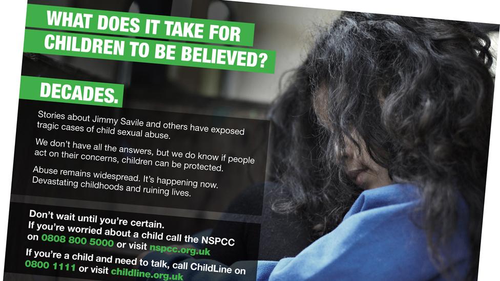 Screen shot of NSPCC poster