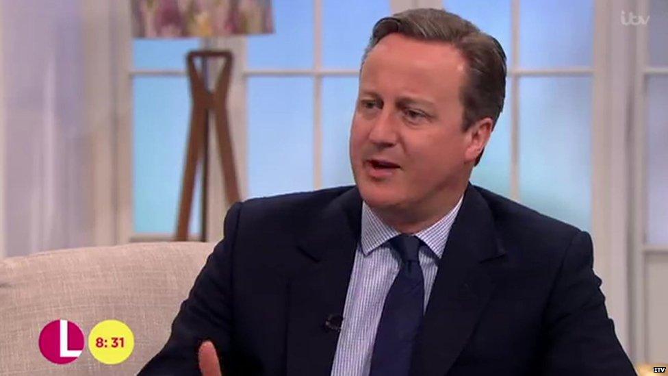 David Cameron on ITV's Lorraine