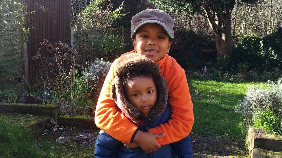 Sian Blake's and Arthur Simpson-Kent's sons Zachary and Amon