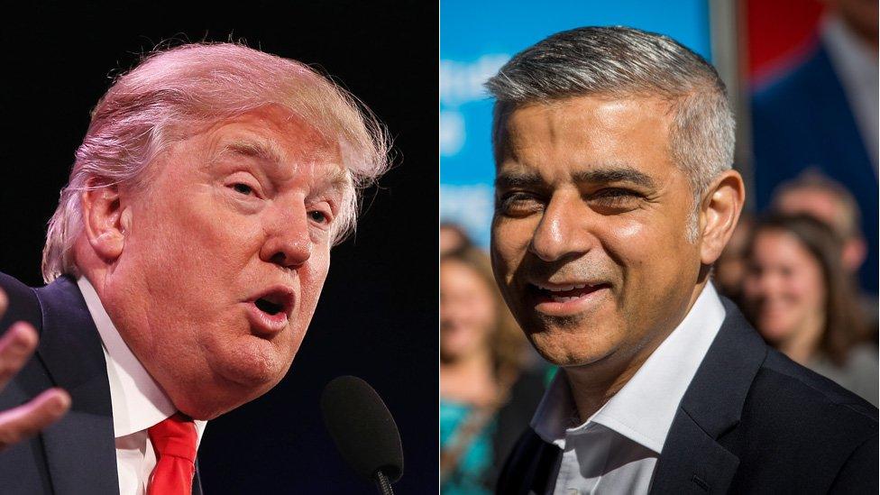 Donald Trump and Sadiq Khan