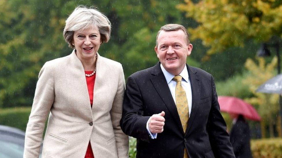 Theresa May and Lars Rasmussen