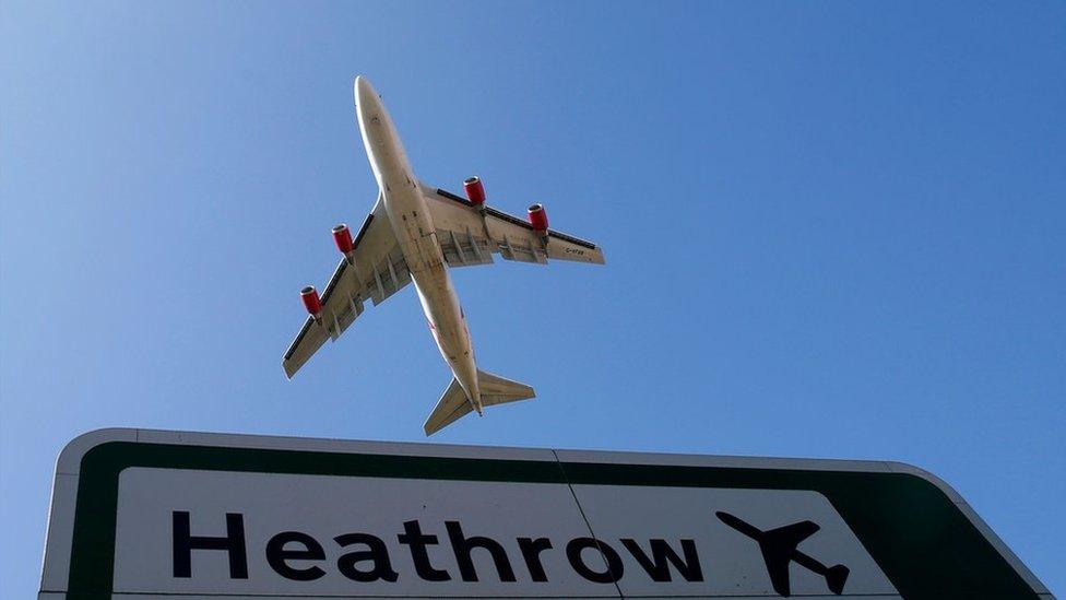 An aircraft taking off from Heathrow in September 2014