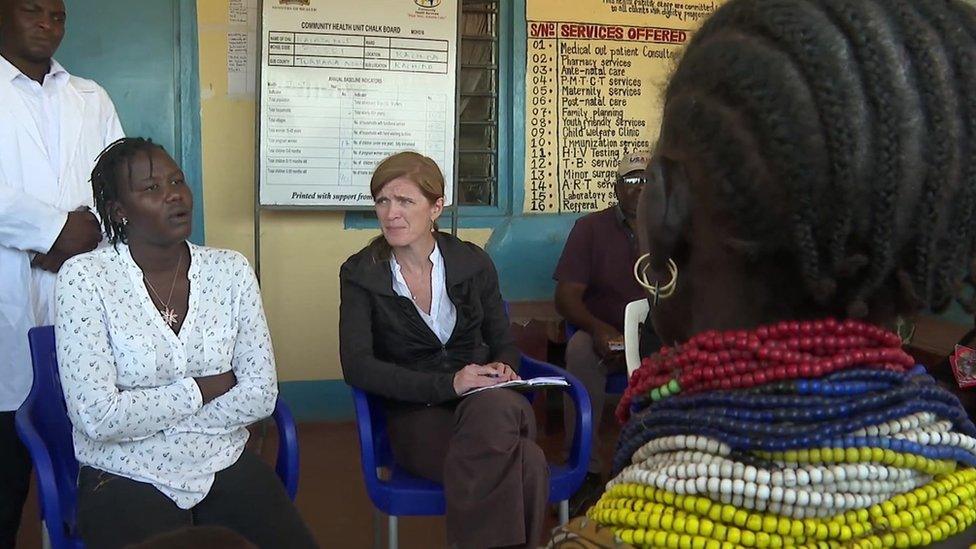 Samantha Power meets locals in Kachoda