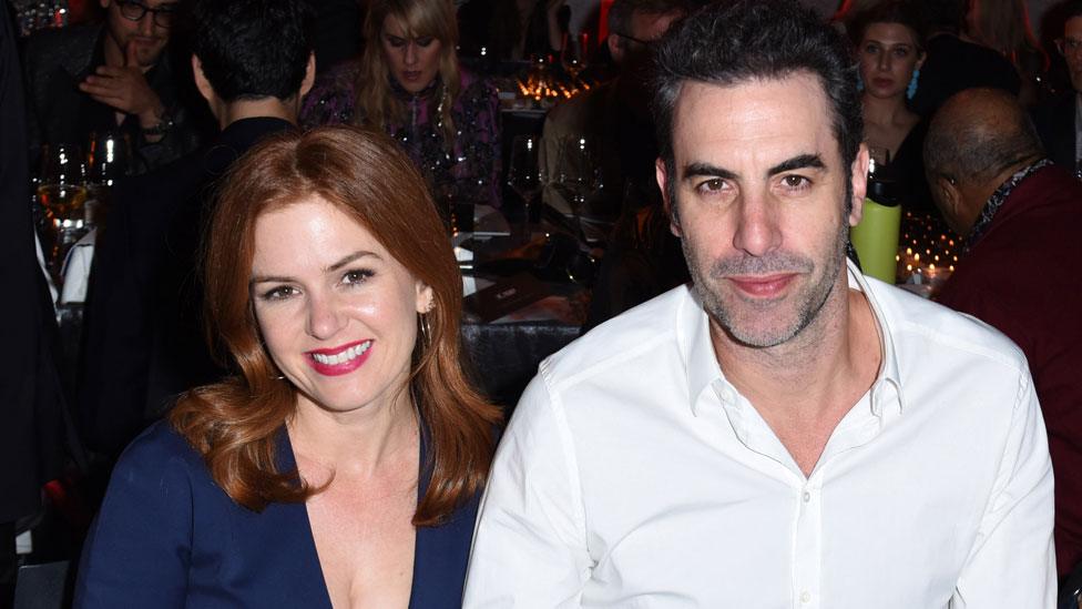 Sacha Baron Cohen with Isla Fisher