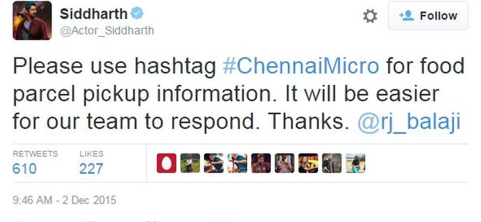 Please use hashtag #ChennaiMicro for food parcel pickup information. It will be easier for our team to respond. Thanks. @rj_balaji