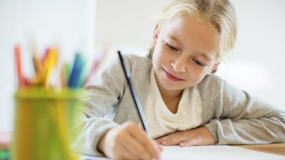 Child writing