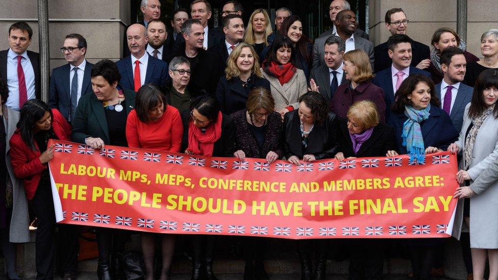 Labour MPs campaigning for a further referendum