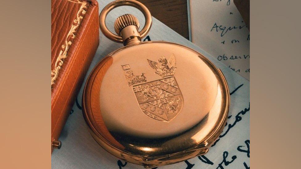 Gold pocket watch