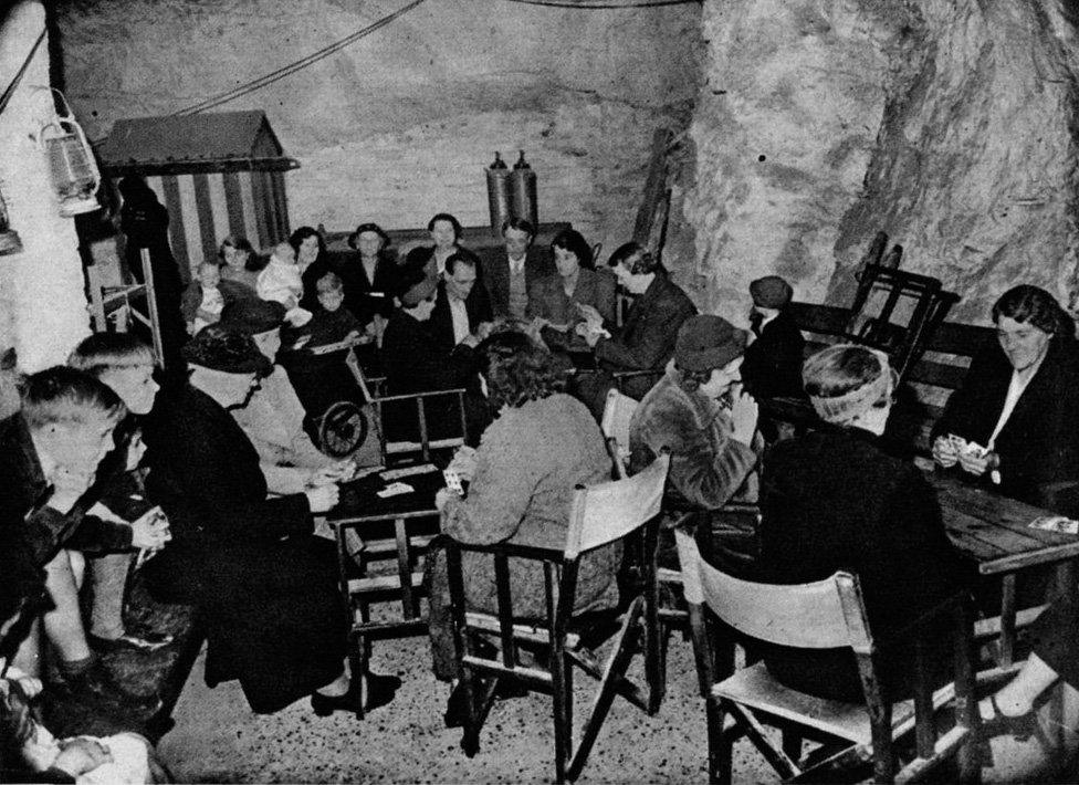 Whist drive in Chislehurst Caves