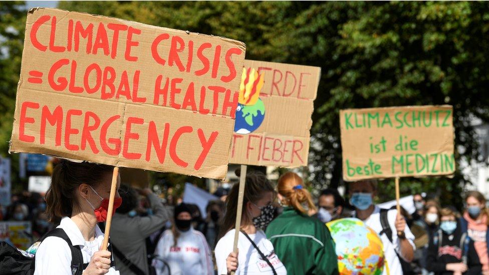 climate change protestors in Hamburg