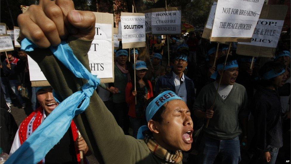 Naga students protesting