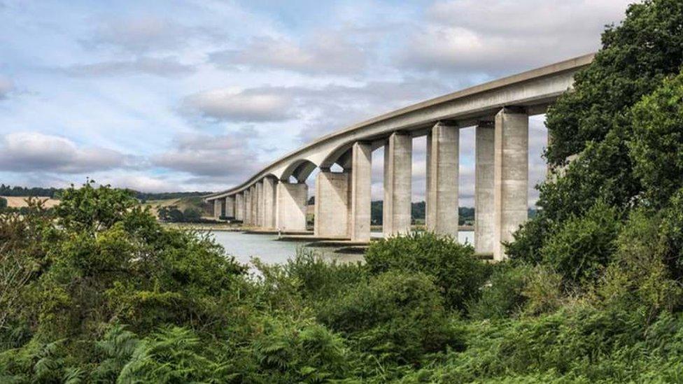 The Orwell Bridge in Ipswich