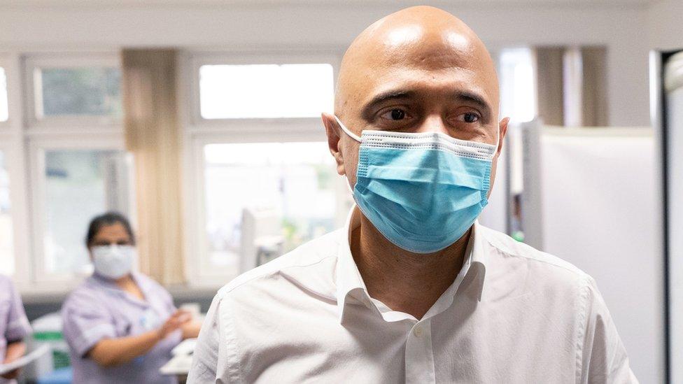 Sajid Javid visits St George's Hospital in south west London