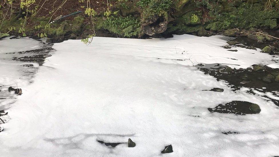 Foam in river